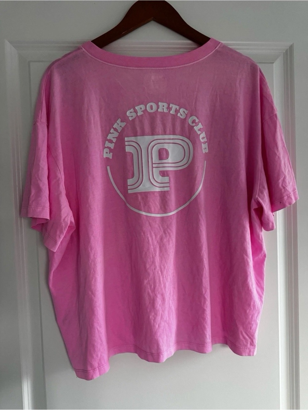 New Victoria’s Secret PINK V-Cut Short Sleeve Pink Shirt XXL NWT